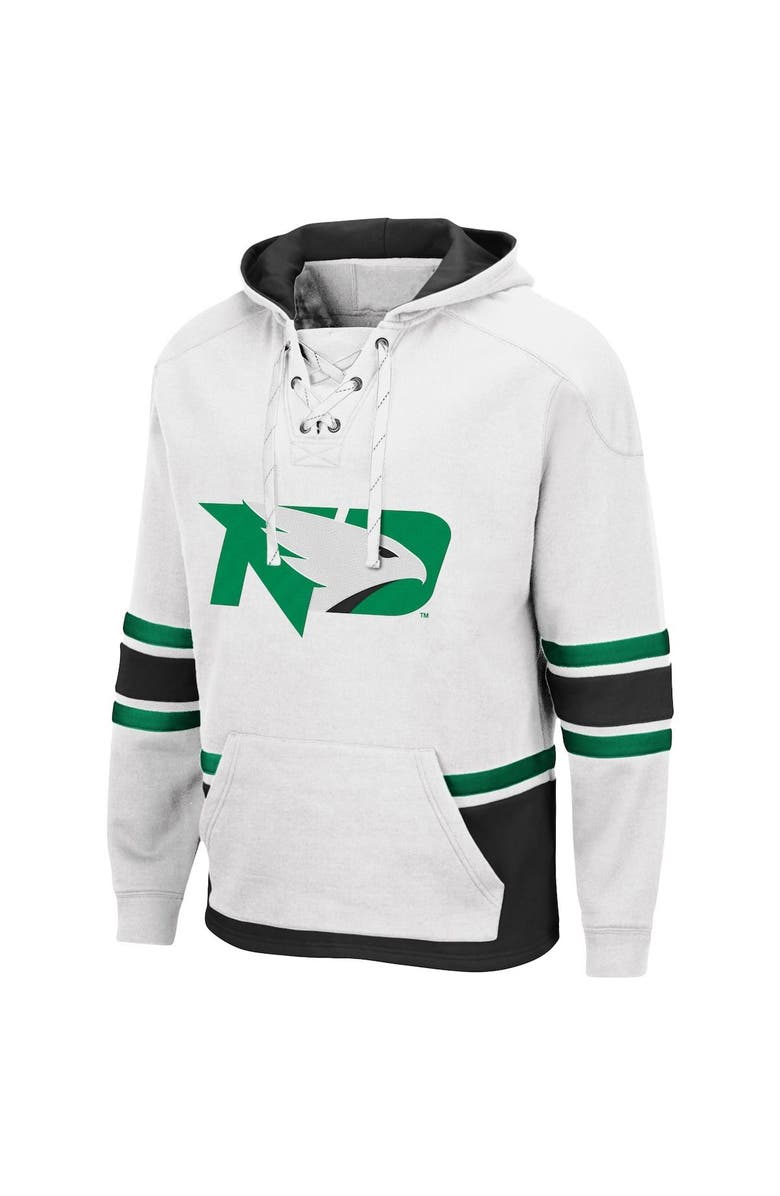 COLOSSEUM Men's Colosseum White North Dakota Lace Up 3.0 Pullover Hoodie, Alternate, color, 