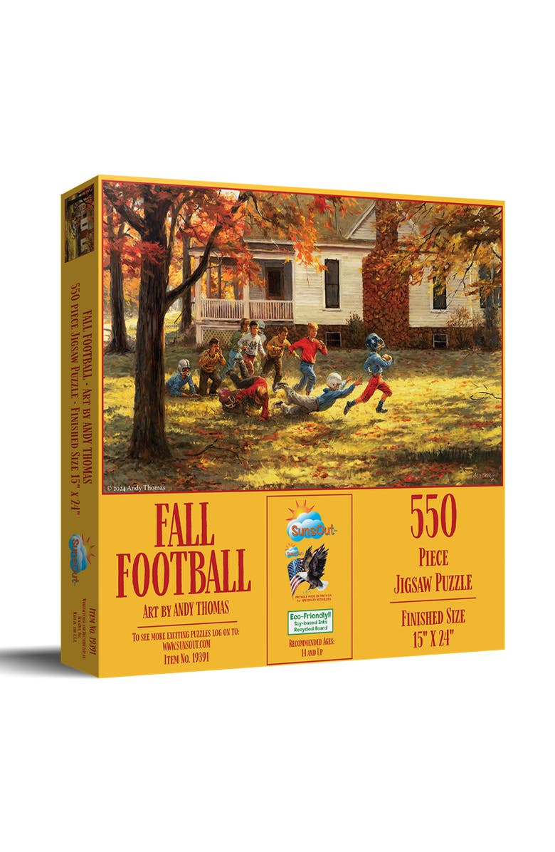 Sunsout Fall Football 550 piece Jigsaw Puzzle for Adults, Main, color, Multicolor