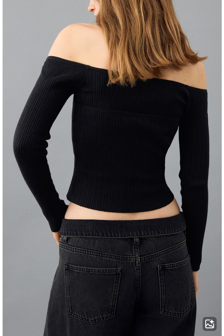 Rib Halter Top, Alternate, color, BLACK
