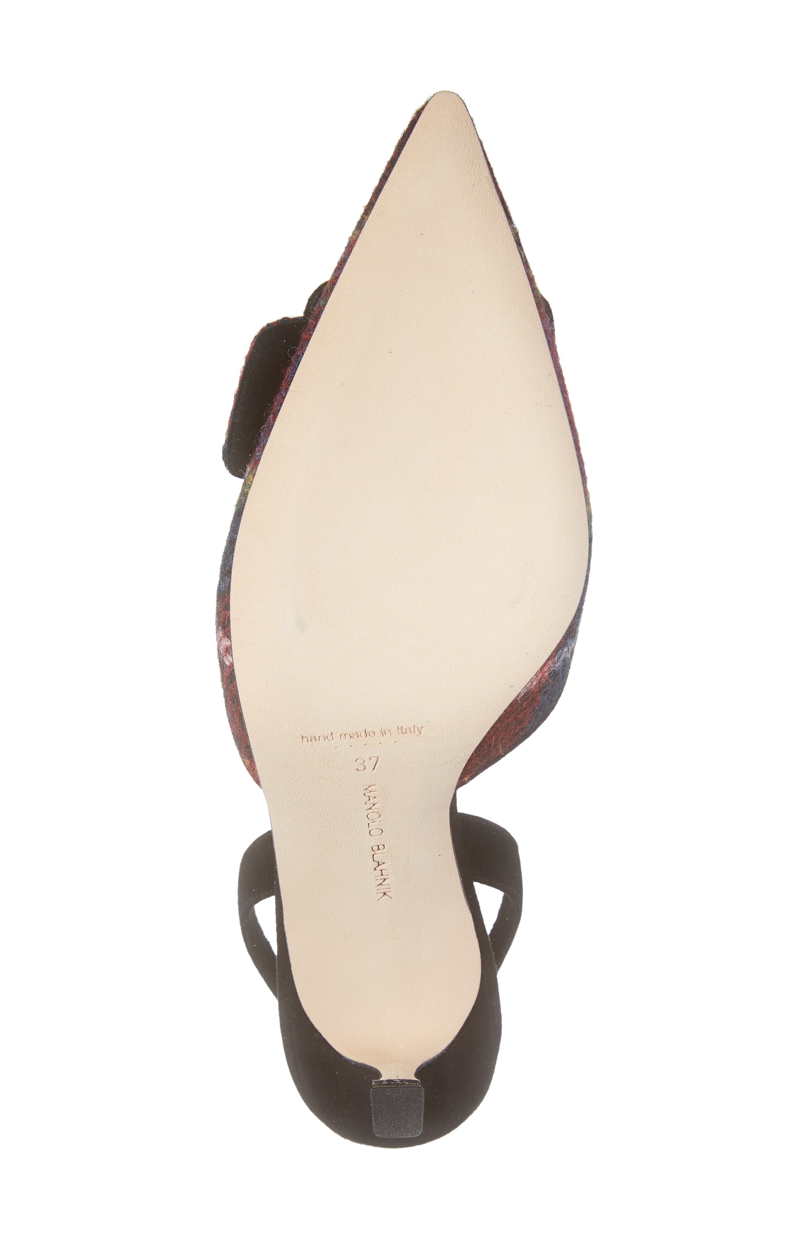 Manolo Blahnik Maysli Gala Buckle Slingback Pointed Toe Pump, Alternate, color, 