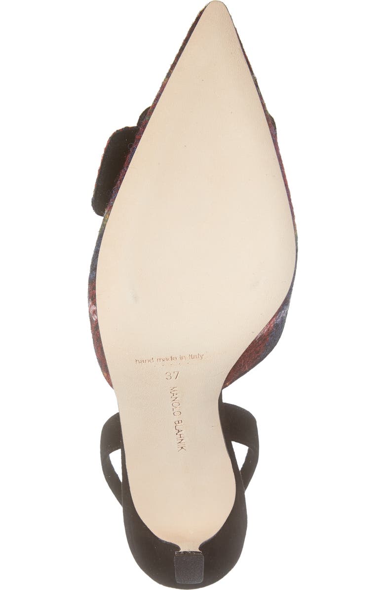 Manolo Blahnik Maysli Gala Buckle Slingback Pointed Toe Pump, Alternate, color,