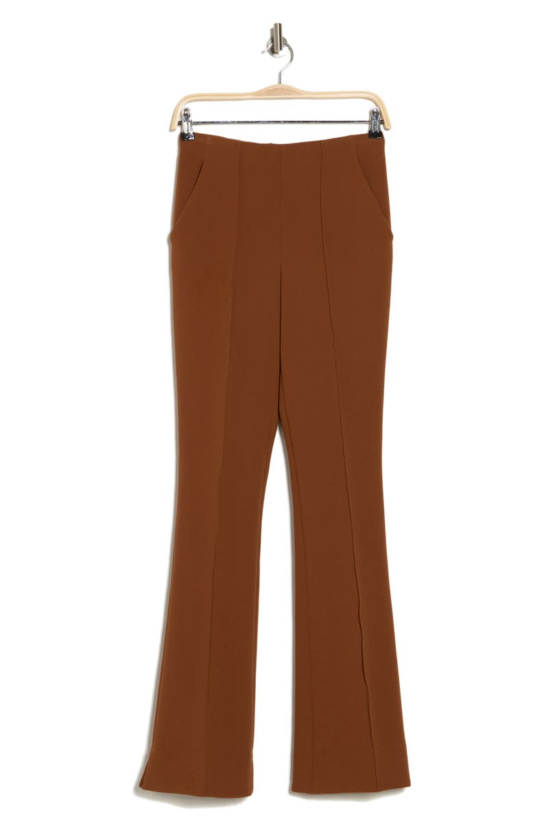 Veronica Beard Orion Pleat Front Flare Pants, Alternate, color, Dark Ochre