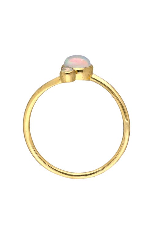 Ys Gems Bezel Set Opal Bypass Ring