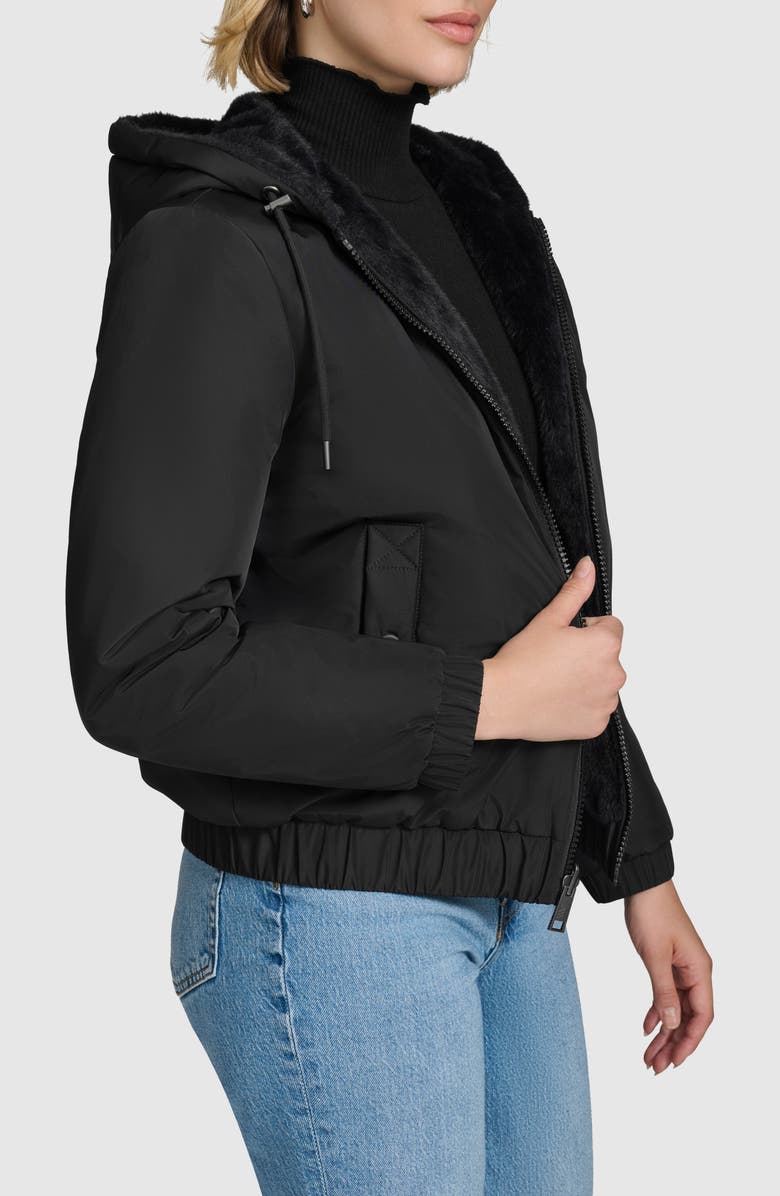 Andrew Marc Dalby Reversible Hooded Jacket, Alternate, color, Black