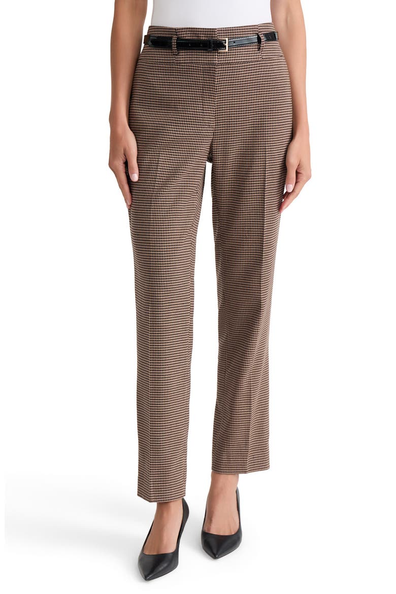 Belted Slim Leg Pants, Main, color, CINNAMON MULTI