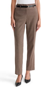 KASPER Belted Slim Leg Pants