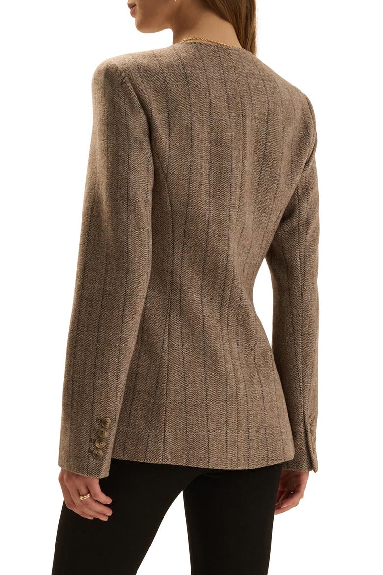 Spencer Herringbone Wool Blend Jacket, Alternate, color, NATURAL HERRINGBON