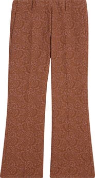 Dries Van Noten Paloma Floral Jacquard Crop Straight Leg Pants