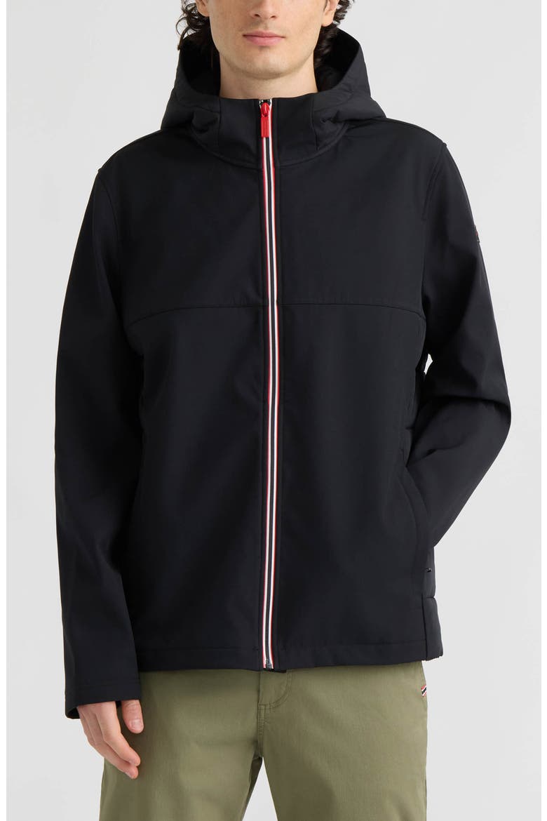 Rennie Softshell Water Resistant Jacket, Main, color, BLACK