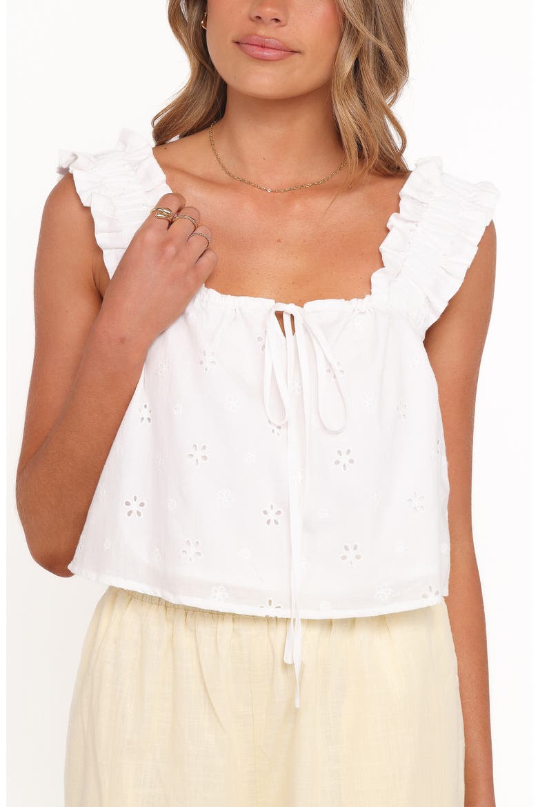 Marnie Square Neck Top, Alternate, color, WHITE