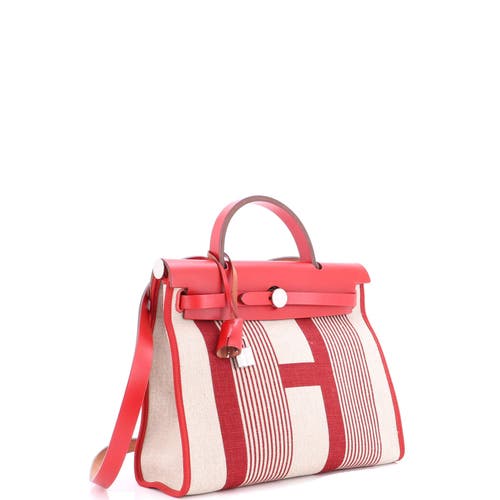 Pre-owned Hermes Hermes Herbag Zip H Vibration Toile And Leather 31