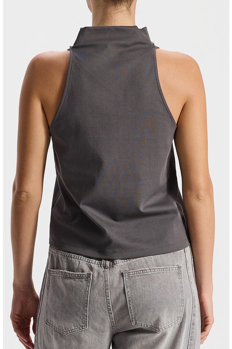 Yam High-Neck Sleeveless Top, Alternate, color, Grey