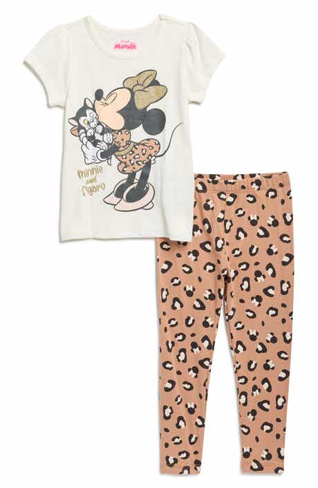 ASSORTED Minnie & Figaro Graphic T-Shirt & Animal Print Leggings Set