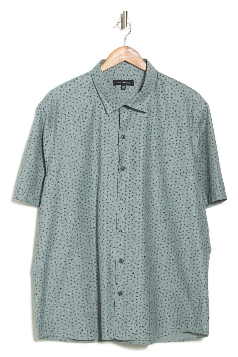 Gold Coast Woven Sport Shirt, Main, color, SAGE