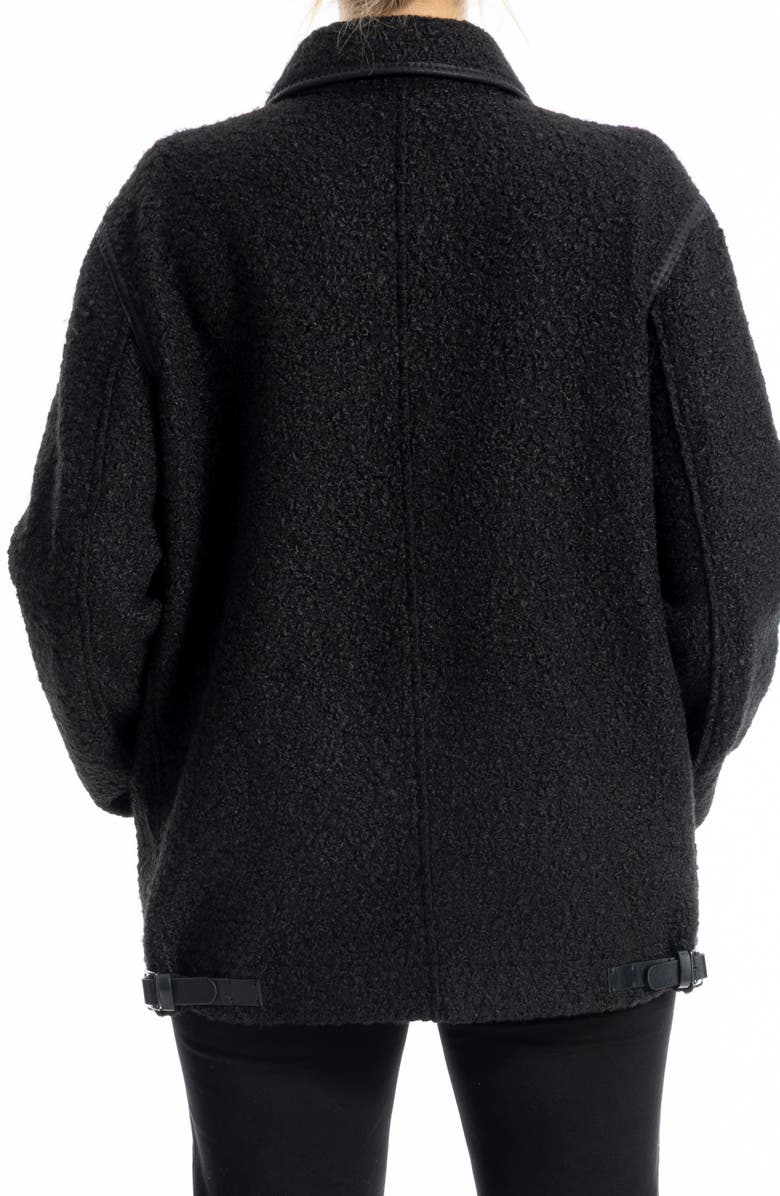 MAX STUDIO High Pile Fleece Jacket, Alternate, color, Black