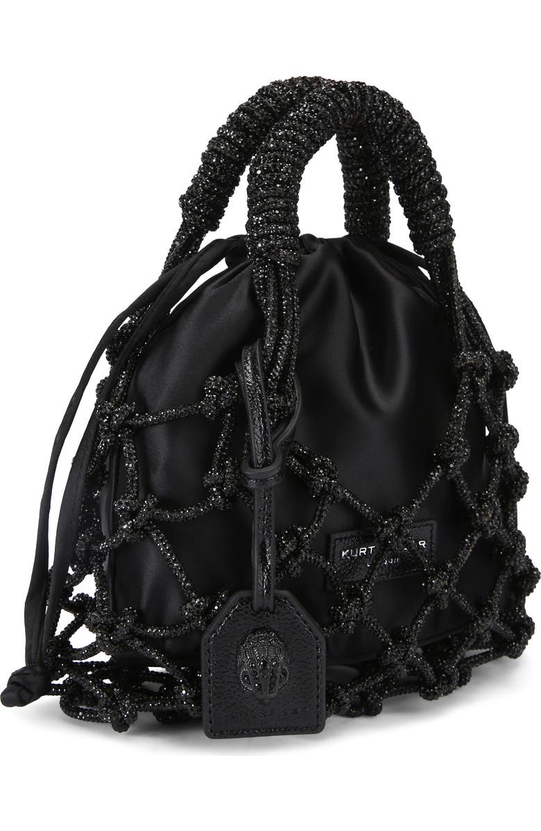 Kurt Geiger London Small Crystal Macramé Bag, Alternate, color, Black