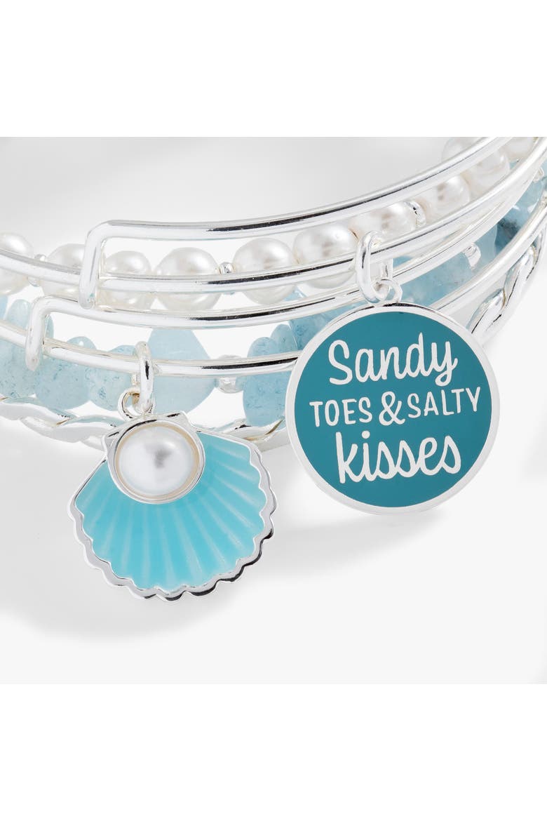 Beach Bangle Set of 5, Alternate, color, Silver