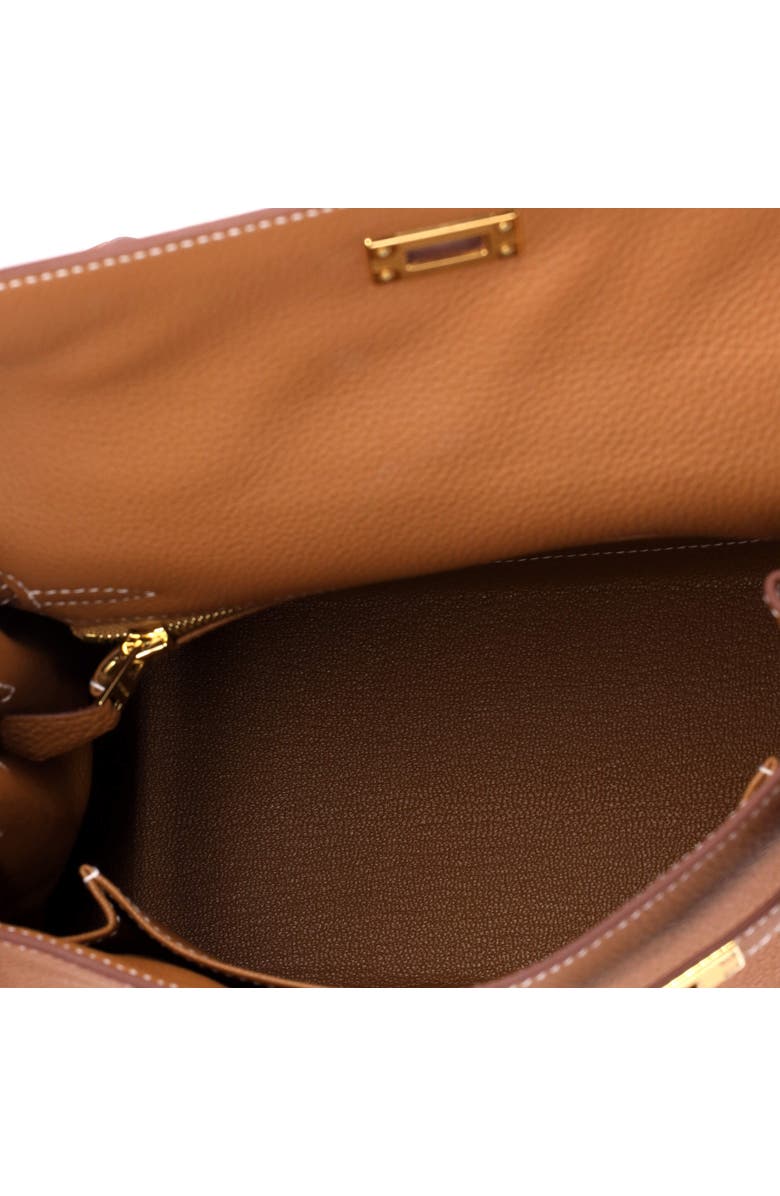 Pre-Owned Hermes Kelly Handbag Brown Togo with Gold Hardware 25, Alternate, color, Gold