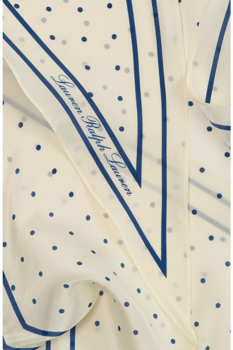 Dot Silk Diamond Scarf, Alternate, color, WHITE