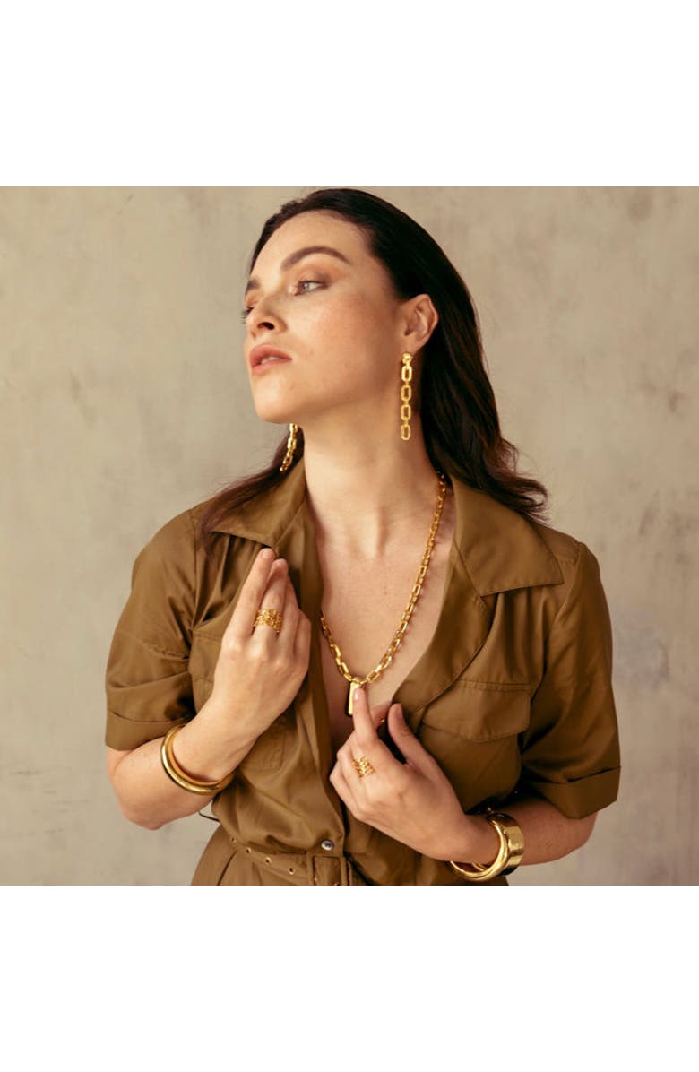 ZARUX Modern Day Necklace, Alternate, color, Yellow Gold