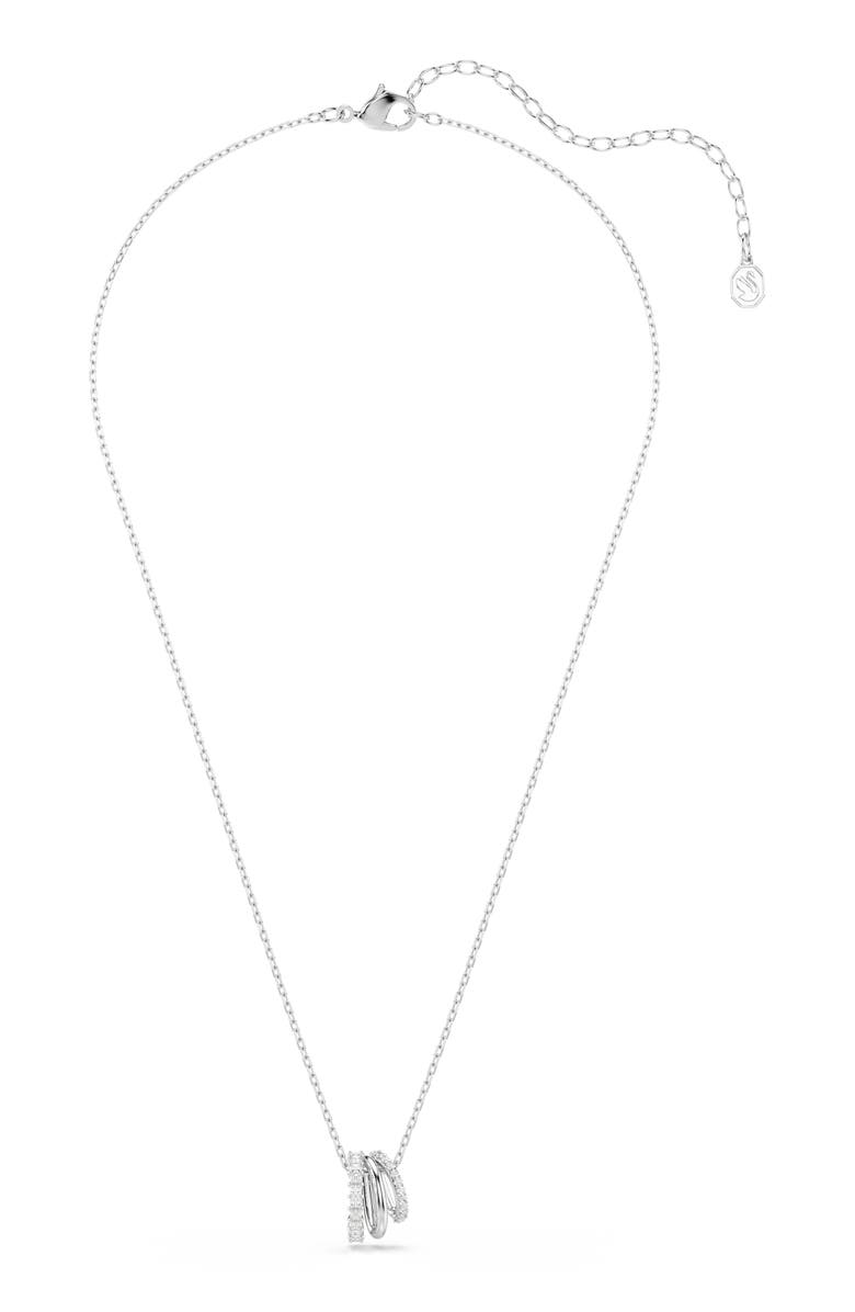 Swarovski Hyperbola Ring Pendant Necklace, Alternate, color, White/ Silver
