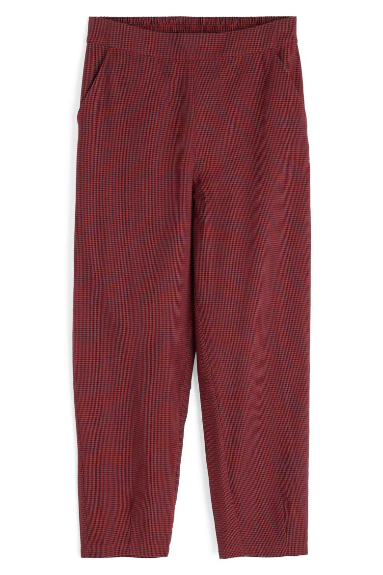 Vow Cave Organic Cotton Crop Tapered Pants, Alternate, color, FOREST GARDEN DARK CINNAMON