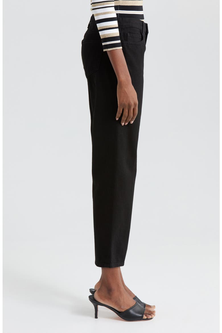 Blaine Crop Stovepipe Jeans, Alternate, color, NOIR