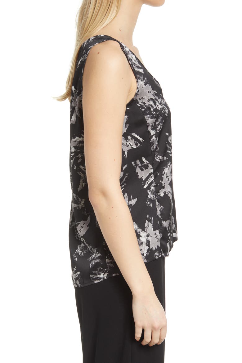 V-Neck Tank Top, Alternate, color, BLACK- SILVER WASH FOIL