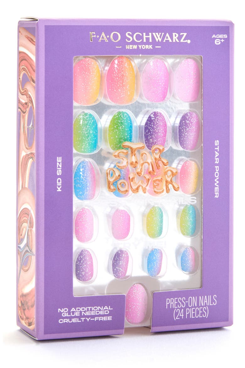Kids' Rainbow 24-Piece Press-On Nails Set, Alternate, color, OPEN MISCELLANEOUS