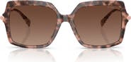 Michael Kors Quogue 57mm Polarized Gradient Square Sunglasses