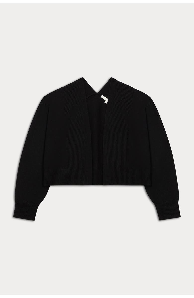 NAKED CASHMERE Madeline Cropped Cardigan, Alternate, color, Black