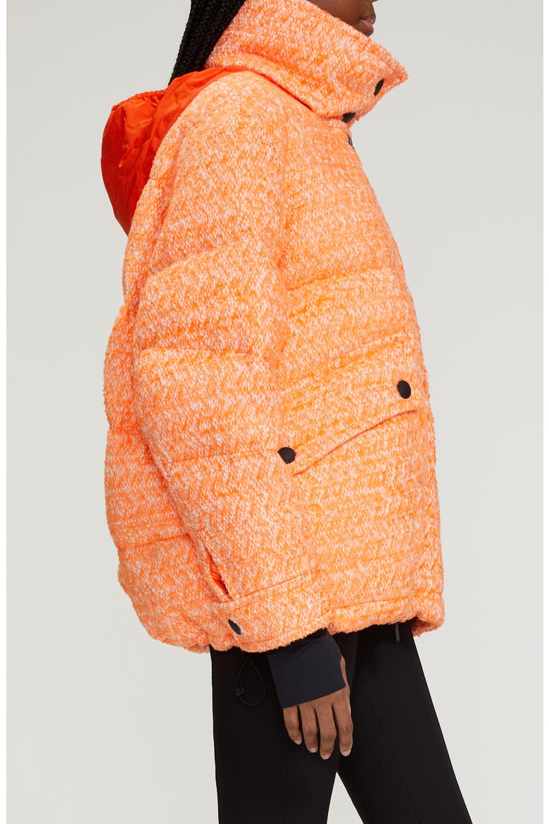 Anteines Tweed Down Jacket, Alternate, color, ORANGE MULTI