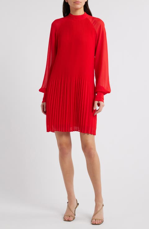 Dolumi Long Sleeve Shift Dress