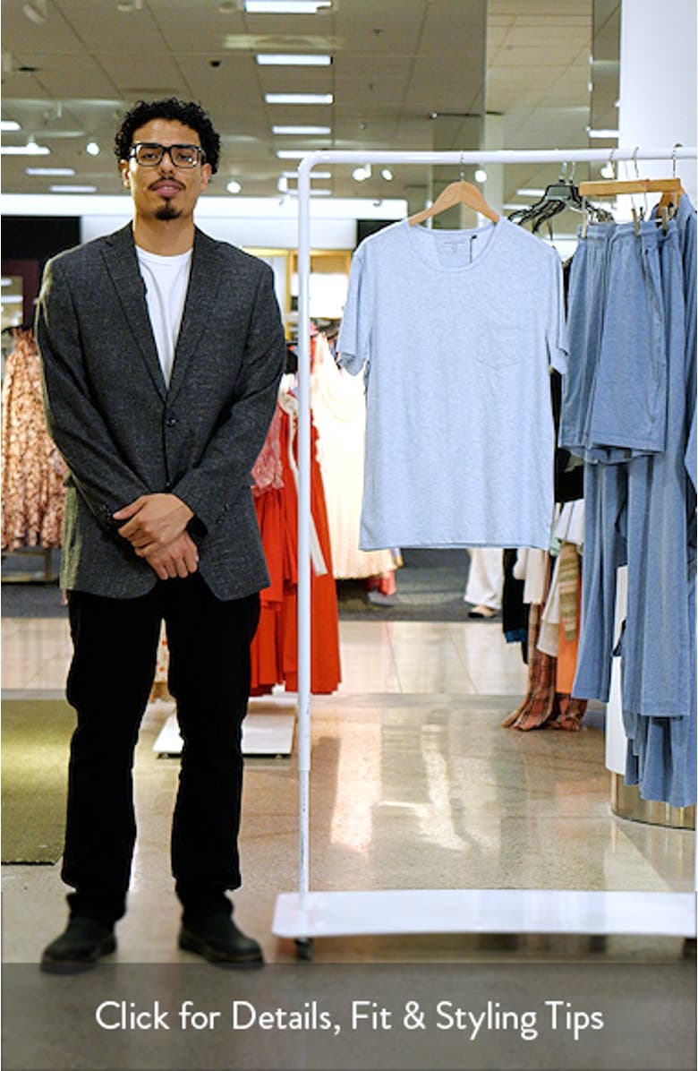 Ribbed Rayon Blend Pajama Pocket T-Shirt, sales video thumbnail