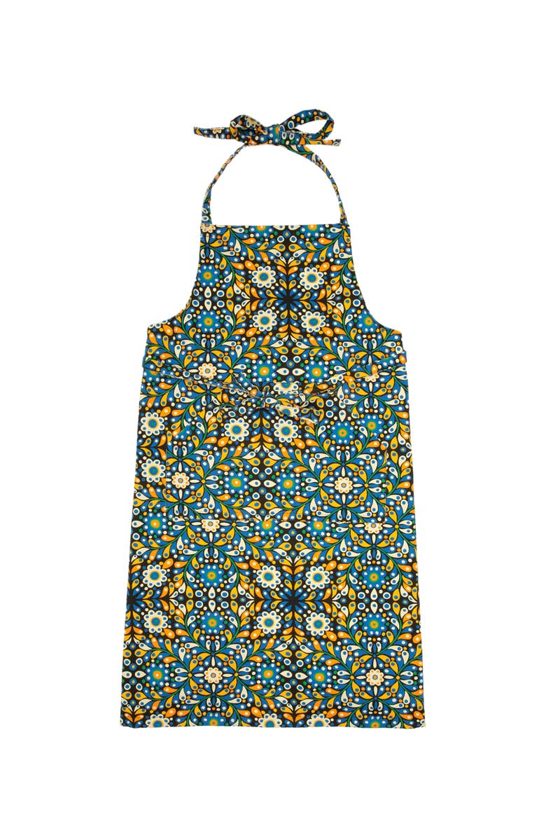 La DoubleJ Apron With Pocket Confetti Blue, Main, color, Confetti Blue