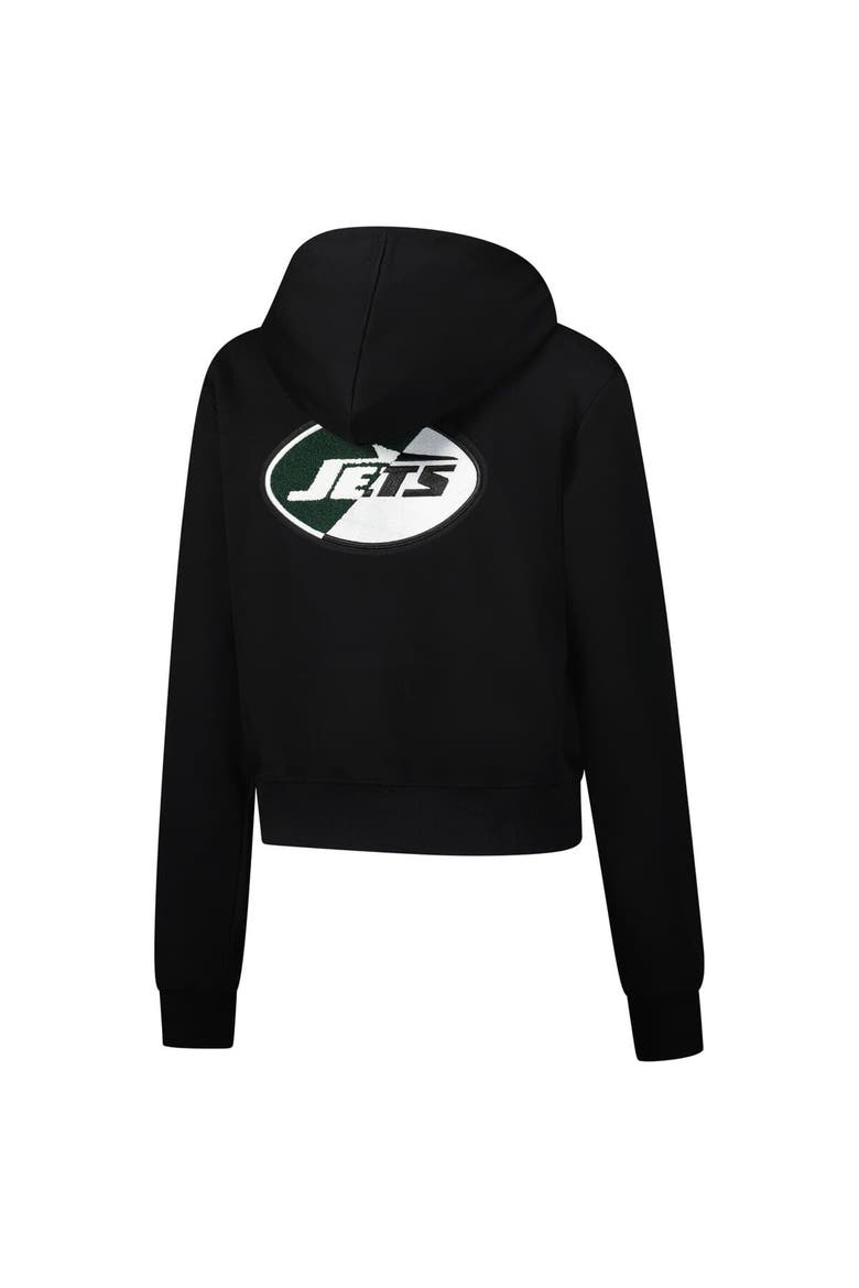 Women's Pro Standard Black New York Jets Split Logo Full-Zip Hoodie, Alternate, color, Black