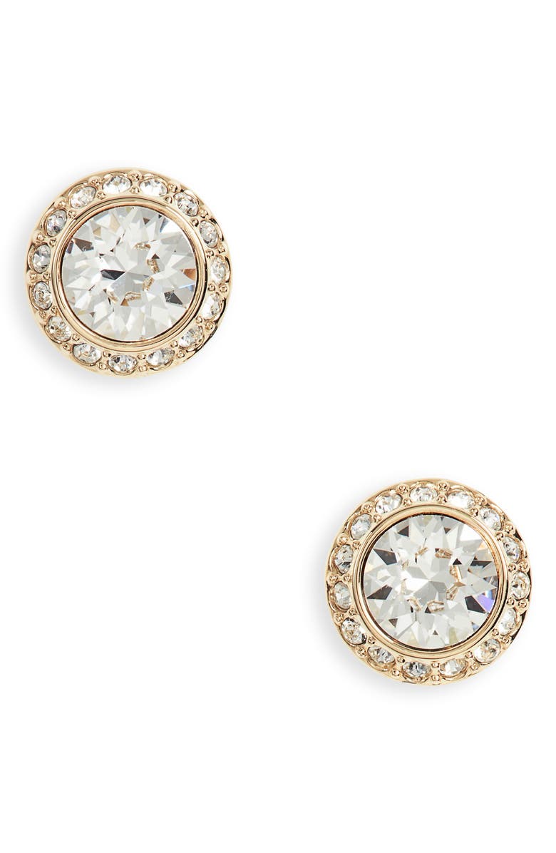 Swarovski Angelic Round Crystal Stud Earrings, Main, color, 