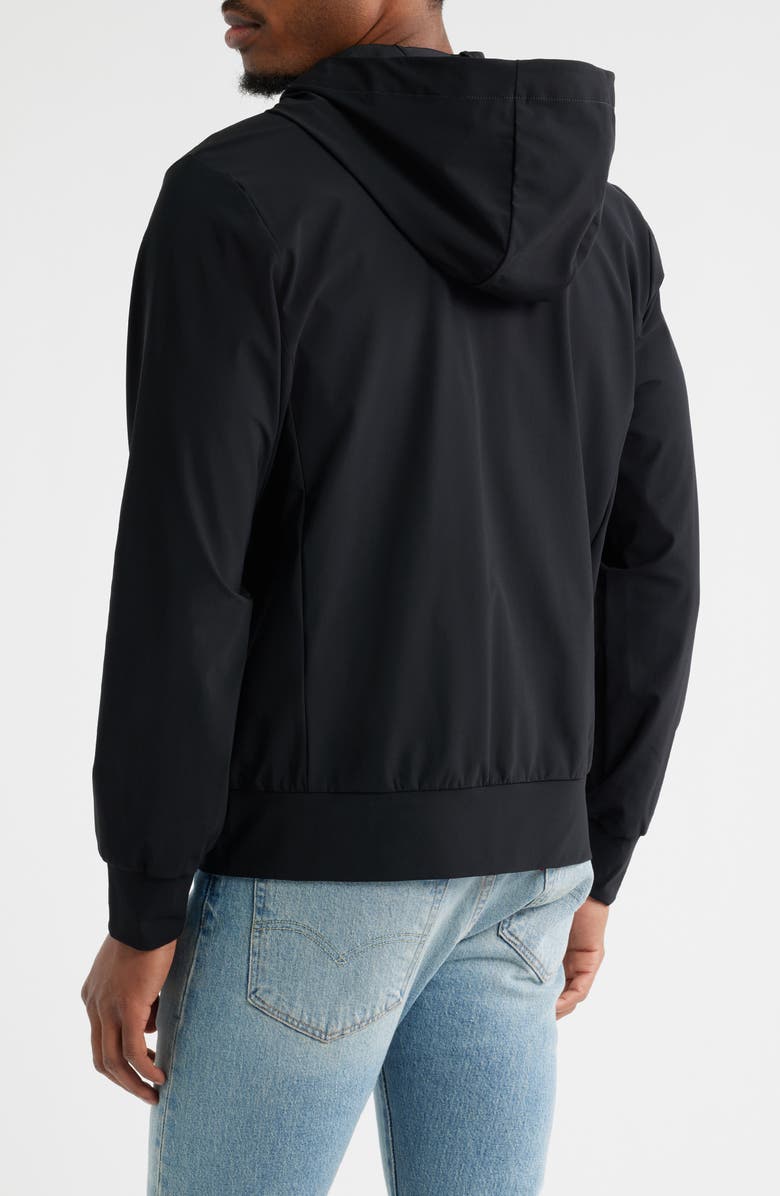 Save The Duck Luiz Hooded Water Repellent Jacket, Alternate, color, Black