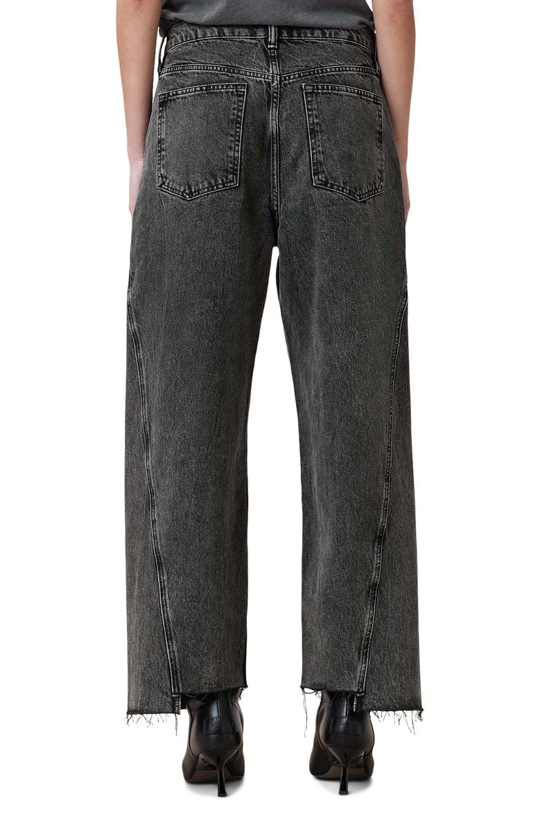 AllSaints Fox Fray Hem Wide Leg Jeans, Alternate, color, 