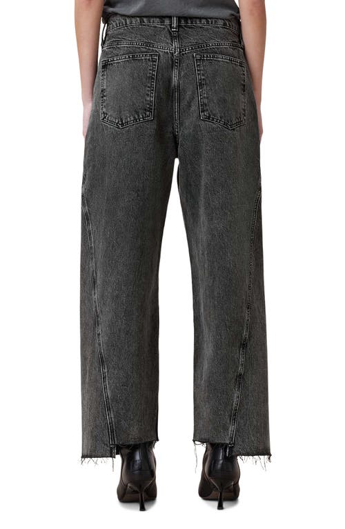 ALLSAINTS ALLSAINTS FOX FRAY HEM WIDE LEG JEANS 