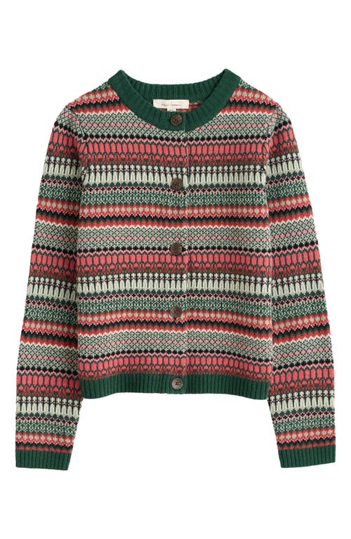 Seasalt Cornwall Percella Cove Fair Isle Merino Wool Blend Cardigan In Multi