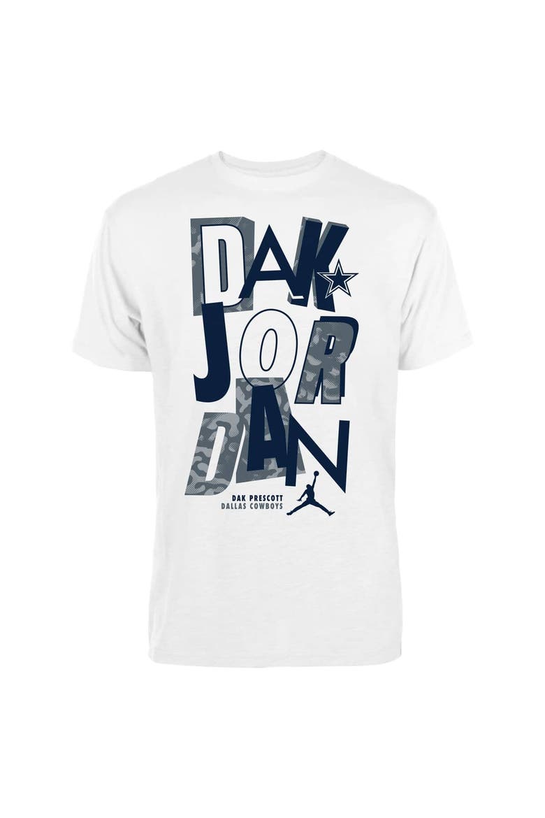 Men's Jordan Brand Dak Prescott White Dallas Cowboys Fresh Graphic T-Shirt, Main, color, White