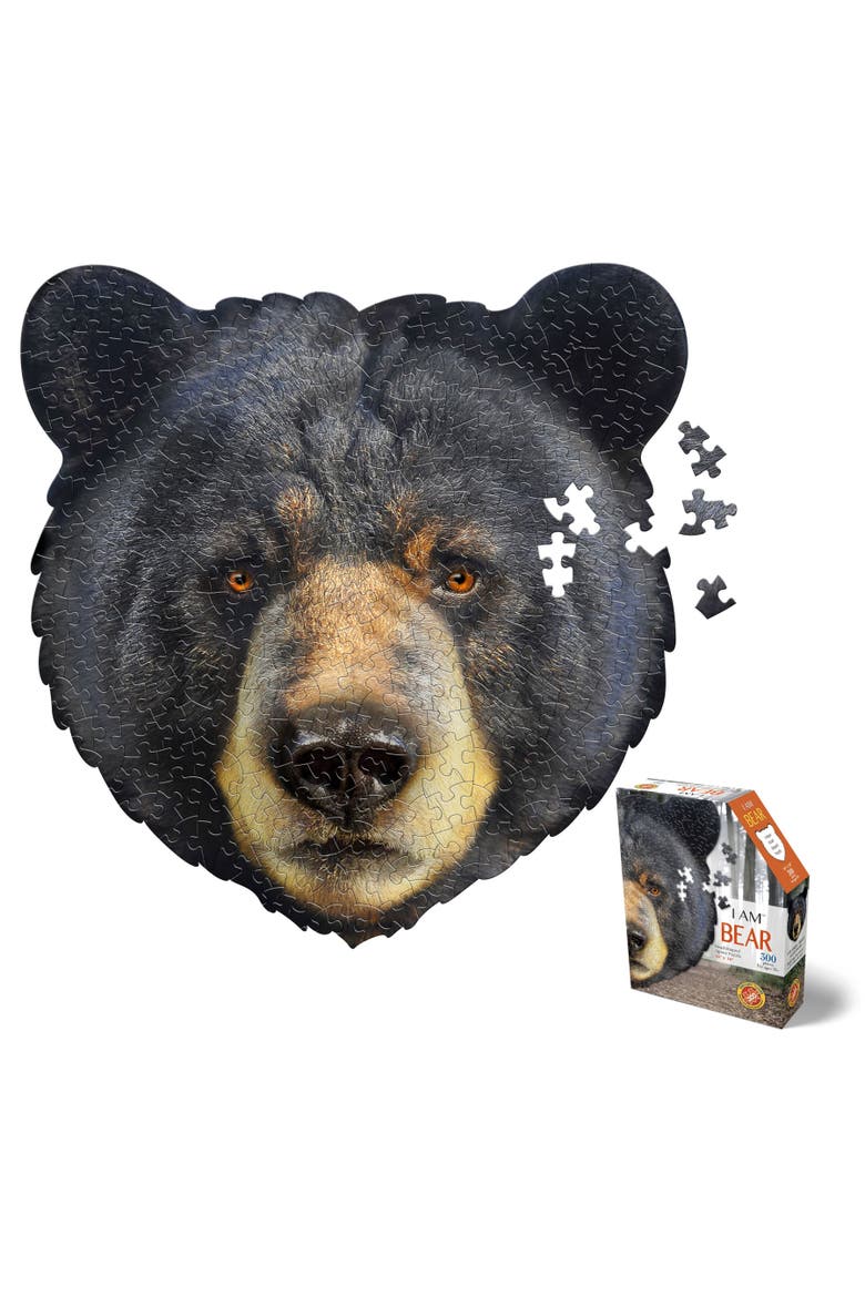 I Am Bear 300 Pieces Animal Shaped Jigsaw Puzzle, Alternate, color, Multicolored
