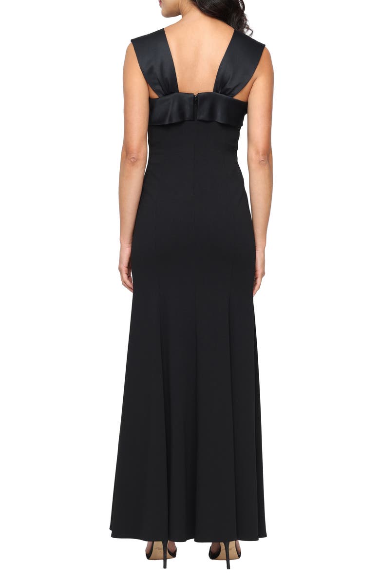 Alex Evenings Embellished Mermaid Gown, Alternate, color, Black