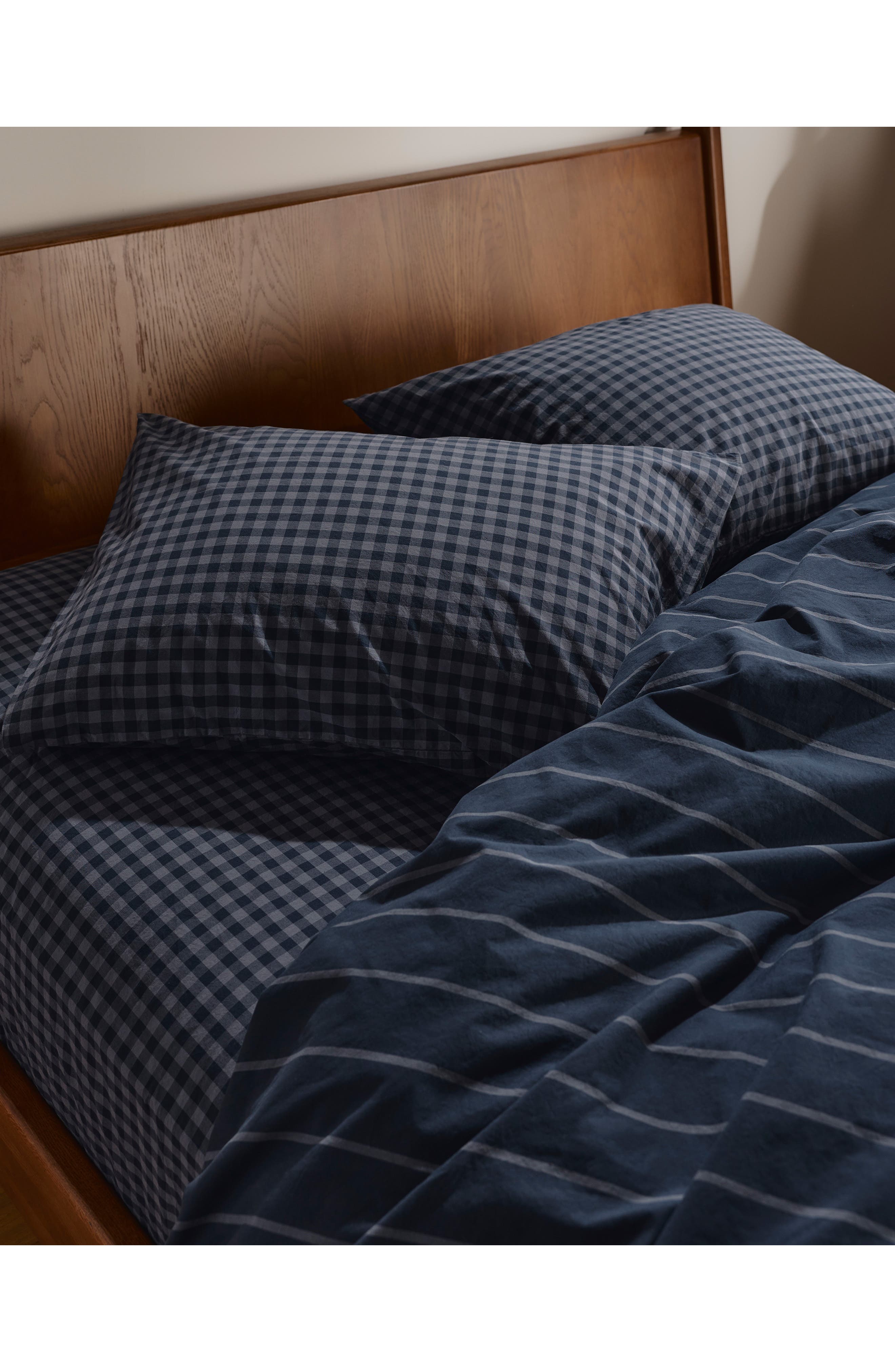 Parachute Brushed Cotton Check Fitted Sheet | Nordstrom