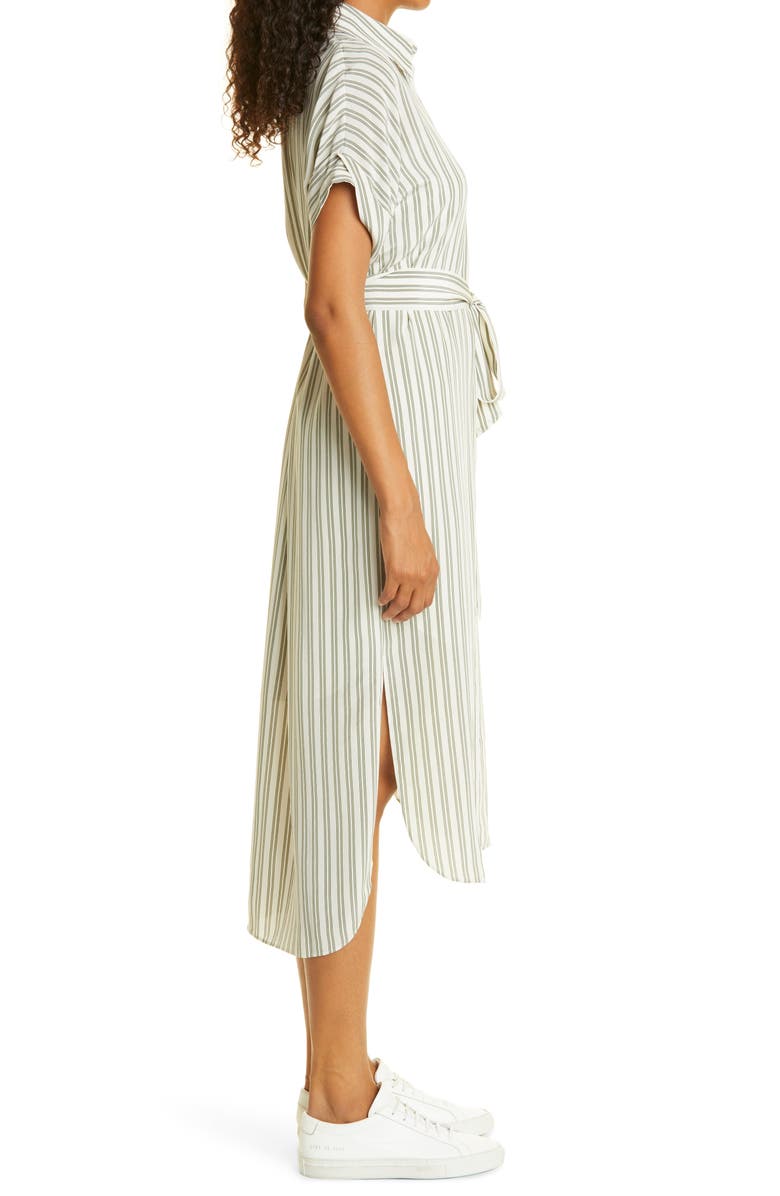 Club Monaco Tie Waist Silk Dress, Alternate, color,