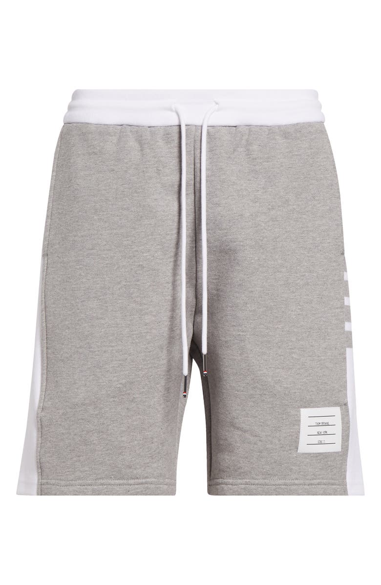 Thom Browne 4-Bar French Terry Sweat Shorts, Alternate, color, Light Grey