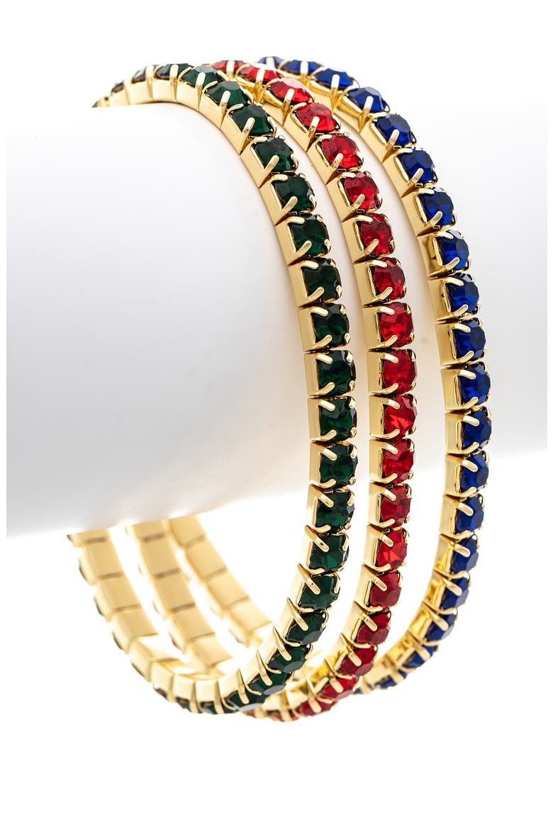 Set of 3 Stretch Bracelets, Alternate, color, MULTI