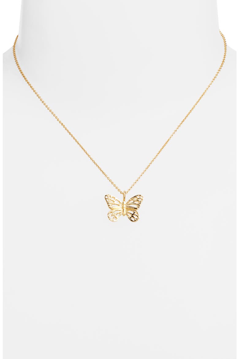 Taylor Butterfly Pendant Necklace, Alternate, color, GOLD