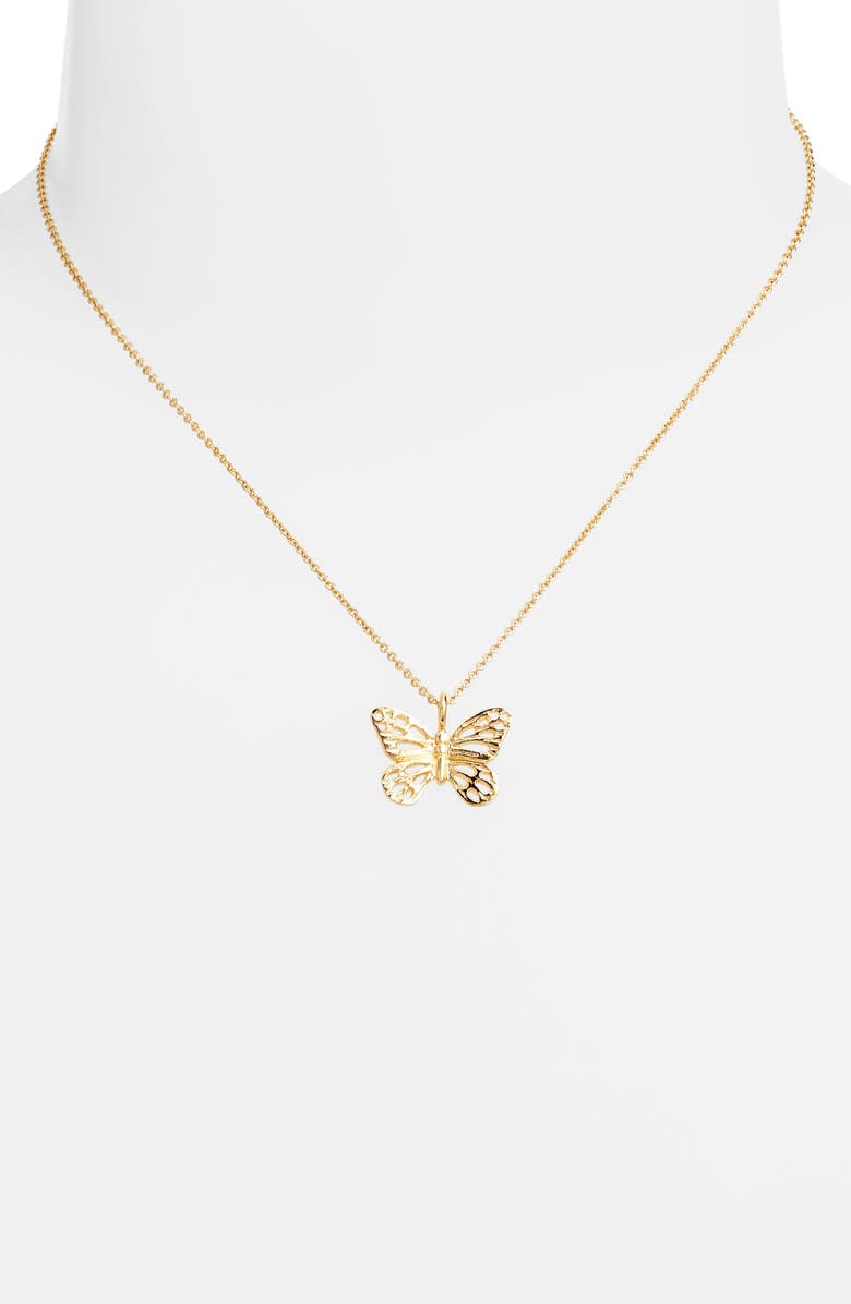 Kiara by Ki-Ele Taylor Butterfly Pendant Necklace, Alternate, color, Gold